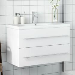 vidaXL Dulap pentru chiuveta de baie, lavoar încorporat, alb GartenMobel Dekor (3278776)