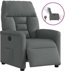vidaXL Fotoliu rabatabil electric, gri închis, material textil GartenMobel Dekor (3303013)