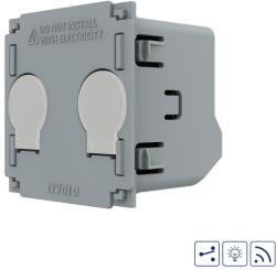 LIVOLO Modul Intrerupator Dublu Cap Scara / Cruce cu Variator, Wireless si Touch LIVOLO - Serie Noua SmartElectro IntelligentHouse (VL-FC2SD2R-2G)