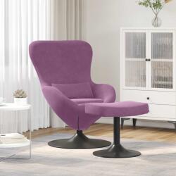 vidaXL Scaun Egg cu Taburet Violet 63 x 73 x 90 cm Catifea GartenMobel Dekor (42002754)