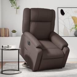 vidaXL Fotoliu rabatabil electric cu ridicare, maro, piele ecologica GartenMobel Dekor (3205166)