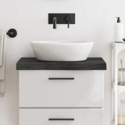 vidaXL Blat de baie, gri închis, 60x50x(2-6) cm, lemn masiv tratat GartenMobel Dekor (3156205)