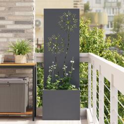 vidaXL Ghiveci de Gradina cu Panou Decorativ Antracit 50 x 140 cm GartenMobel Dekor (876436)