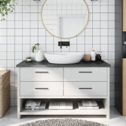 vidaXL Blat de baie, gri închis, 100x40x(2-4) cm, lemn masiv tratat GartenMobel Dekor (3156225)
