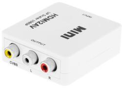 Cabletech Convertor HDMI la RCA (CVBS) + audio, 1080p, Plug & Play, Cabletech (KOM0982)