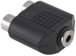  Adaptor audio jack 3.5 mm mama la 2x RCA mama pentru conectare stereo (ZLA0311S)
