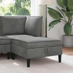 vidaXL Taburet cu depozitare Gri închis Catifea GartenMobel Dekor (42027134) Canapea