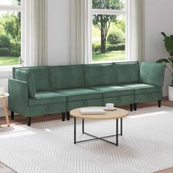 vidaXL Set de mobilier pentru living 4 pcs Verde Marii Catifea GartenMobel Dekor (3413774)