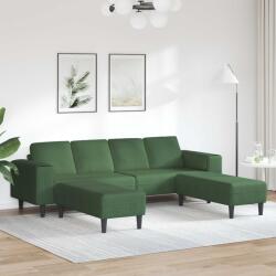 vidaXL Canapea Verde închis 250 x 188 x 76 cm Tesatura din corduroy GartenMobel Dekor (3335136) Canapea