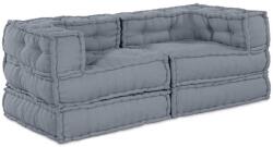 vidaXL Fotolii puf modulare, 2 buc. , gri, textil GartenMobel Dekor (3315091)
