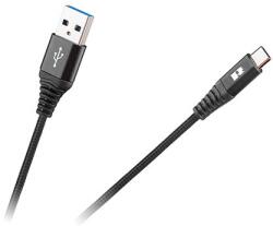 Rebel Cablu USB-A la USB-C Rebel 2 m, negru, incarcare rapida si transfer date (RB-6001-200-B)