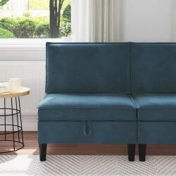 vidaXL Sofa cu Depozitare albastru Catifea GartenMobel Dekor (42027113) Canapea