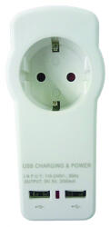 Makalon Adaptor priza Schuko cu incarcator 2xUSB 2.1A MK HardWork ToolsRange (700773)