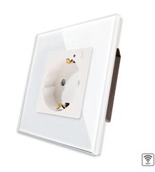  Priza Simpla Wi-Fi LUXION cu Rama din Sticla SmartElectro IntelligentHouse (LX-1MP034G-W)
