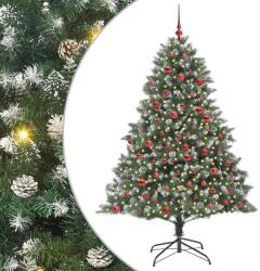 vidaXL Brad de Craciun artificial Verde 180 cm PVC si Plastic si Otel GartenMobel Dekor (3395233)