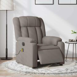 vidaXL Fotoliu electric de masaj rabatabil, gri taupe, textil GartenMobel Dekor (3205312)