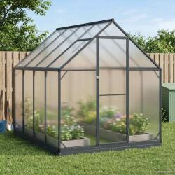 vidaXL Sera de gradina cu usa Antracit 183, 5 x 243, 5 x 207 cm GartenMobel Dekor (3433042)