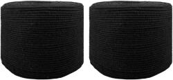 vidaXL Sfoara 2 pcs Negru Bumbac GartenMobel Dekor (42011793)