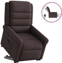 vidaXL Fotoliu electric rabatabil cu ridicare, maro închis, textil GartenMobel Dekor (3303339)