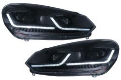 KITT Specials Faruri LED pentru VW Golf 6 VI 2008-2013, design G7.5 negru, LHD (HLVWG6FB)