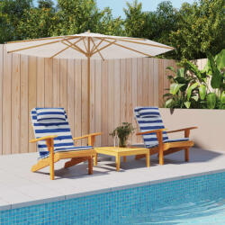 vidaXL Perne scaun adirondack, 2 buc. , dungi, albastru&alb, oxford GartenMobel Dekor (361845)
