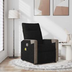 vidaXL Fotoliu de masaj rabatabil, negru, material textil GartenMobel Dekor (4104846)