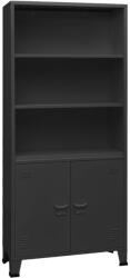 vidaXL Biblioteca industriala, antracit, 80x32x180 cm, otel GartenMobel Dekor (339633) Biblioteca