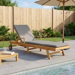 vidaXL Sezlong 100% poliester solid-teak GartenMobel Dekor (42032674)