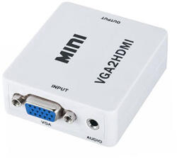  Adaptor VGA la HDMI cu audio 3.5 mm, conversie video 1080p (KOM0846)
