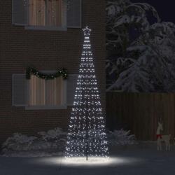 vidaXL Brad de Craciun LED cu 800 LED Alb rece 400 cm Fier GartenMobel Dekor (42018754)