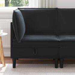 vidaXL Sofa cu Depozitare Negru Catifea GartenMobel Dekor (42027082) Canapea