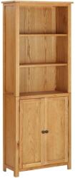 vidaXL Biblioteca cu 2 usi, 70 x 30 x 180 cm, lemn masiv stejar GartenMobel Dekor (289179) Biblioteca
