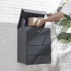 [en. casa] Cutie postala pentru colete si scrisori Sollerod, antracit, 58x44x35 cm (83545132)