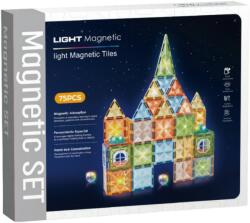 Bufnitel Joc magnetic cu lumini Diamond, 73 piese pentru constructii 3D, 7.5 cm (CH1228)