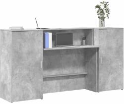 vidaXL Birou de receptie Gri beton 200x50x103, 5 cm Lemn prelucrat GartenMobel Dekor (3324217)