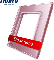 LIVOLO Rama priza simpla Livolo din sticla SmartElectro IntelligentHouse (BB-C7-SR-17)