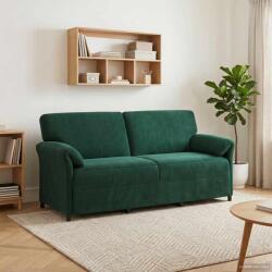 vidaXL Sofa cu 3 locuri Verde închis 198 x 83 x 95 cm Catifea GartenMobel Dekor (42033969) Canapea
