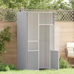 vidaXL Colivie pentru pasari gri 115x78x200 cm otel galvanizat GartenMobel Dekor (172343)