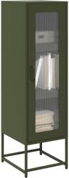 vidaXL Dulap înalt, verde masliniu, 36x39x123 cm, otel laminat rece GartenMobel Dekor (853396) Comoda