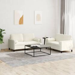 vidaXL Set de canapele cu perne, 2 piese, crem, catifea GartenMobel Dekor (3202002) Canapea