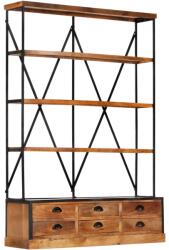 vidaXL Biblioteca 4 rafturi 6 sertare 122x36x181 cm lemn masiv mango GartenMobel Dekor (284423) Biblioteca