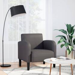 vidaXL Canapea scaun cu cotiere gri 54 cm piele artificiala GartenMobel Dekor (4100531)