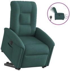 vidaXL Fotoliu electric rabatabil cu ridicare, verde închis, textil GartenMobel Dekor (3303280)