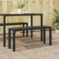 vidaXL Banca de gradina Negru 100 x 28 x 45cm Otel GartenMobel Dekor (42001771)