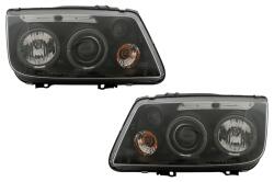 KITT Lightning Faruri Angel Eyes negre pentru VW Bora 1998-2005 cu reglaj electric (HLVWBOB)
