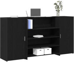 vidaXL Birou de receptie din stejar negru 200x50x103, 5 cm, lemn stratificat GartenMobel Dekor (3324179)