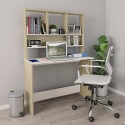 vidaXL Birou cu rafturi, alb si stejar sonoma, 110x45x157 cm, PAL GartenMobel Dekor (800392)