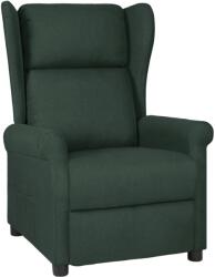 vidaXL Fotoliu rabatabil, verde închis, material textil GartenMobel Dekor (340955)