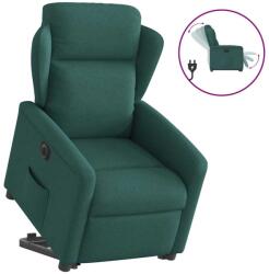 vidaXL Fotoliu electric rabatabil cu ridicare, verde închis, textil GartenMobel Dekor (3303160)