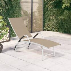 vidaXL Sezlong, crem, aluminiu si textilena GartenMobel Dekor (310522)